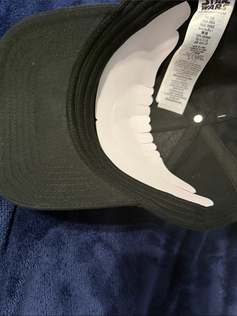 Star Wars Black Cap with Red & Blue Patches NWT